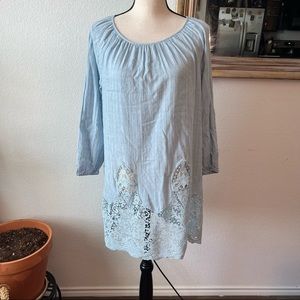 Sundance eyelet tunic top